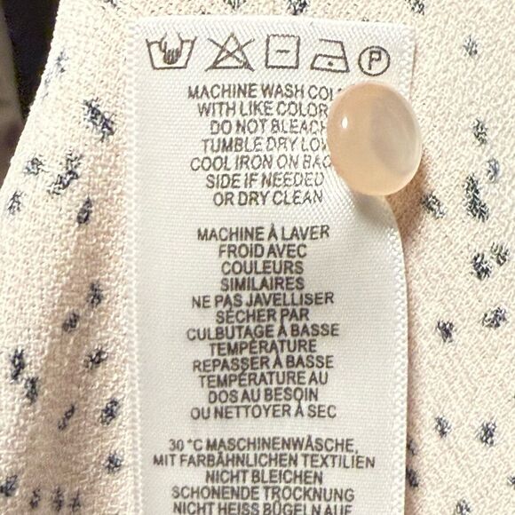 Adrianna Papell Sleeveless Printed Pleated Halter Top Pink Black Size Medium - Picture 8 of 8